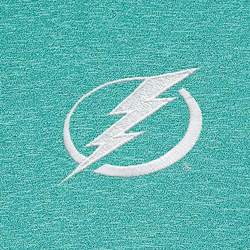 Tampa Bay Lightning - Antigua White Logo Hunk Quarter-Zip Pullover Heather Aqua