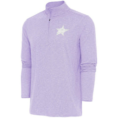 Dallas Stars - Antigua White Logo Hunk Quarter-Zip Pullover Lavender