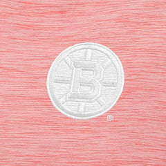 Boston Bruins Antigua White Logo Bright Quarter-Zip Pullover Coral