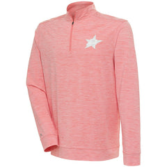 Dallas Stars - Antigua White Logo Bright Quarter-Zip Pullover Coral