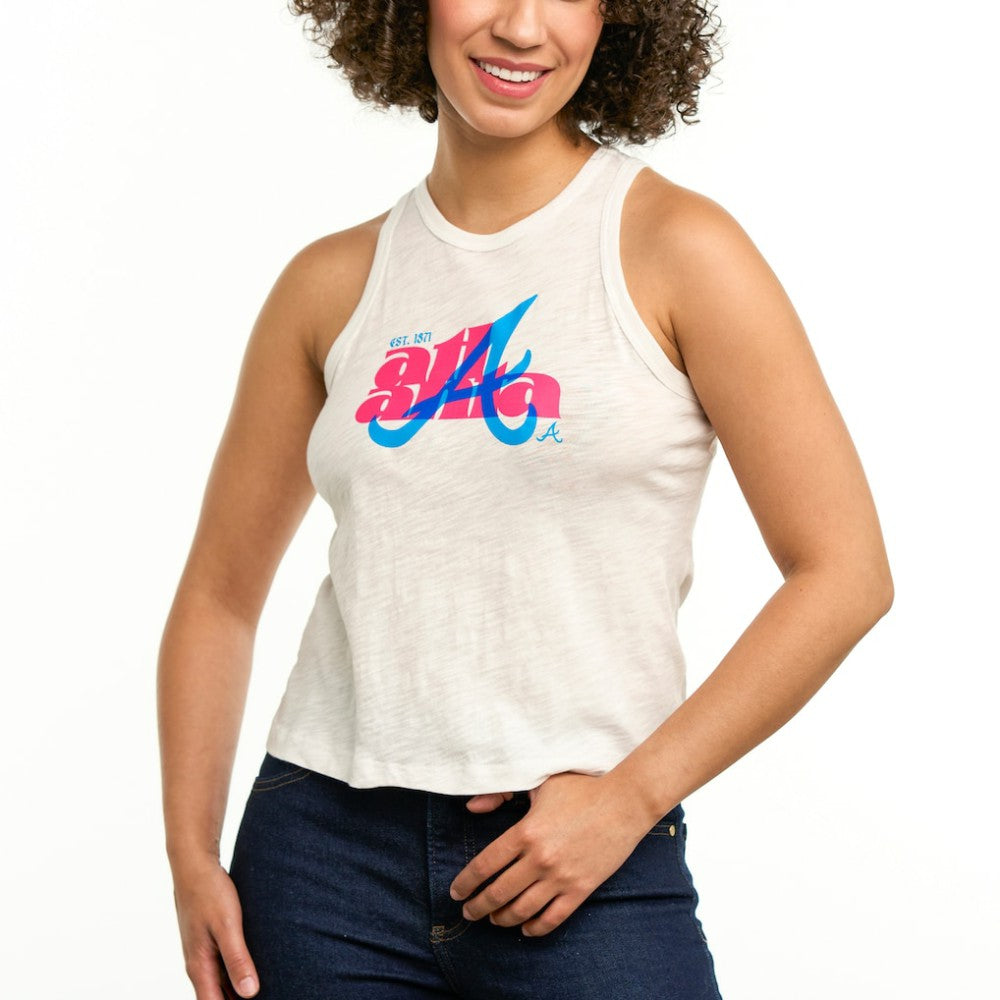 Atlanta Braves Lusso Women's Lourdes Tank Top discount