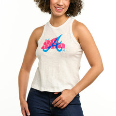 Atlanta Braves Lusso Women's Lourdes Tank Top discount