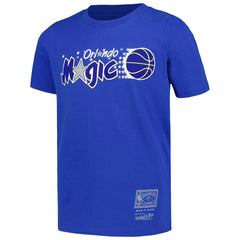 Mitchell & Ness - Orlando Magic Youth Hardwood Classics Retro Logo T-Shirt - Blue