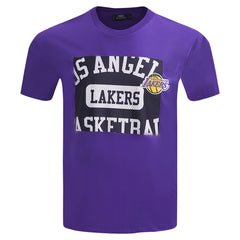 NBA - Los Angeles Lakers Pro Standard Made To Play Drop Shoulder T-Shirt - Purple