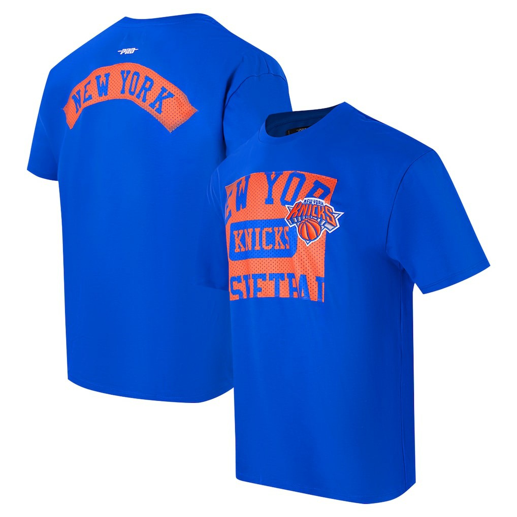 NBA - New York Knicks Pro Standard Made To Play Drop Shoulder T-Shirt - Royal