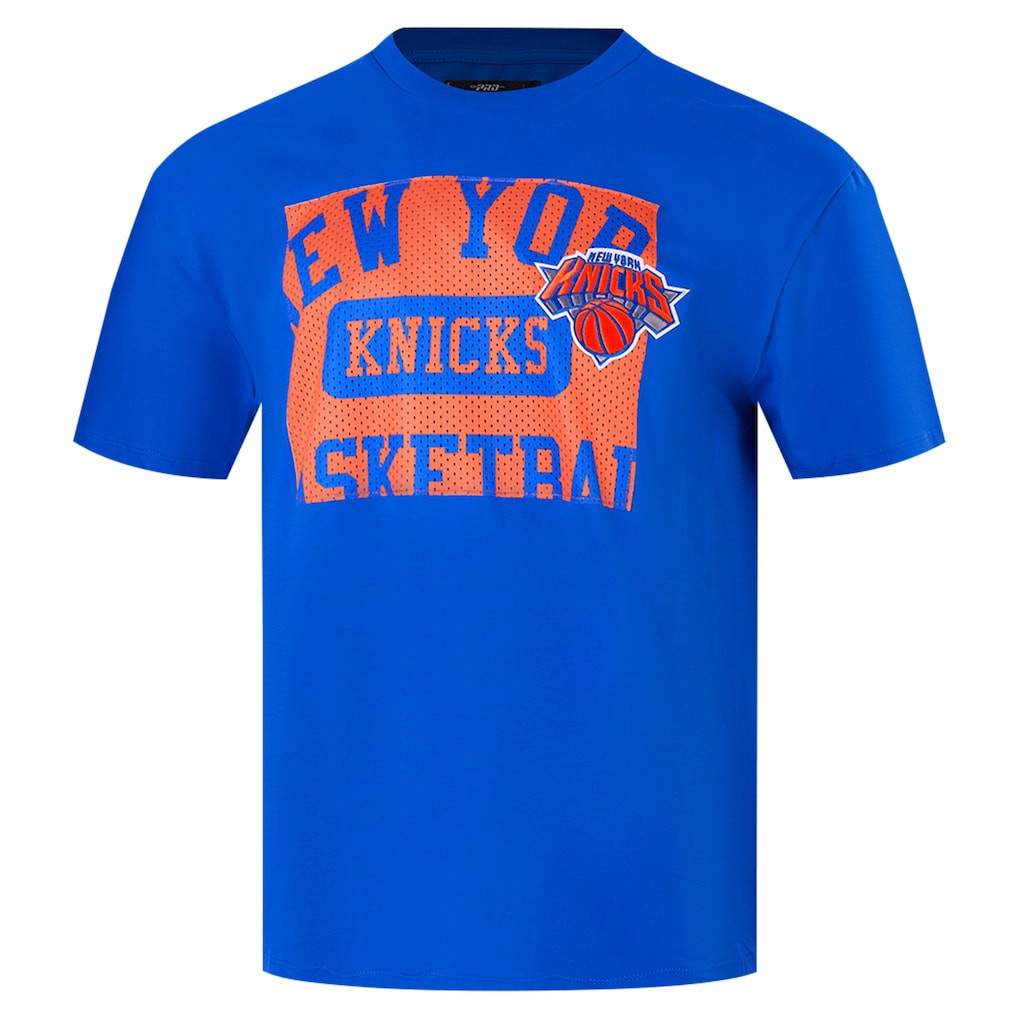 NBA - New York Knicks Pro Standard Made To Play Drop Shoulder T-Shirt - Royal