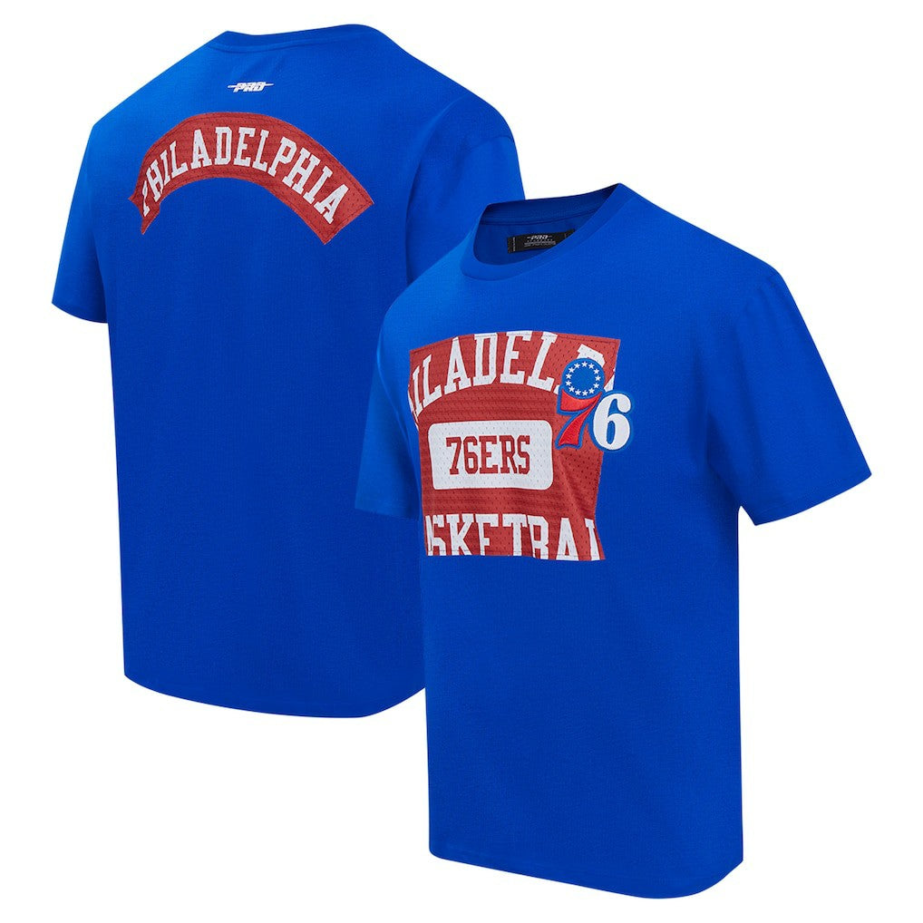 NBA - Philadelphia 76ers Pro Standard Made To Play Drop Shoulder T-Shirt - Royal
