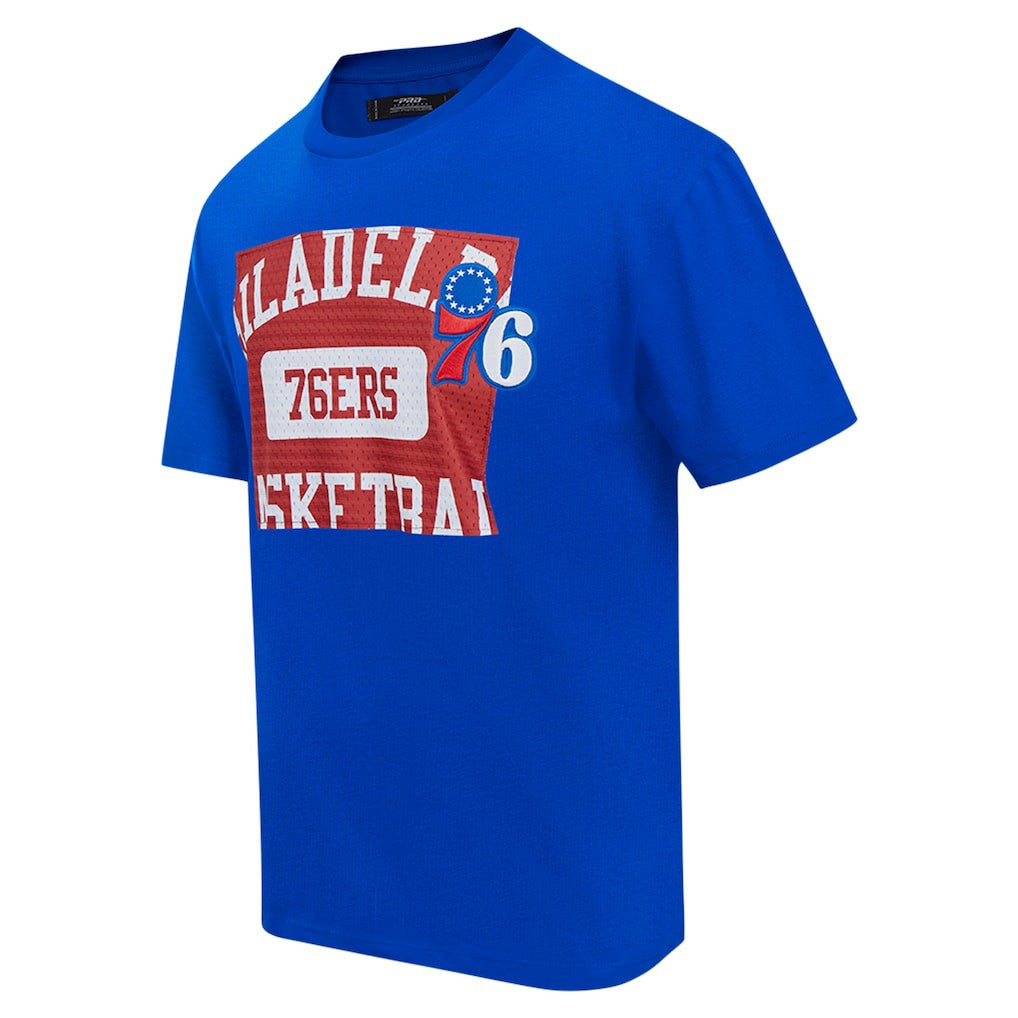 NBA - Philadelphia 76ers Pro Standard Made To Play Drop Shoulder T-Shirt - Royal