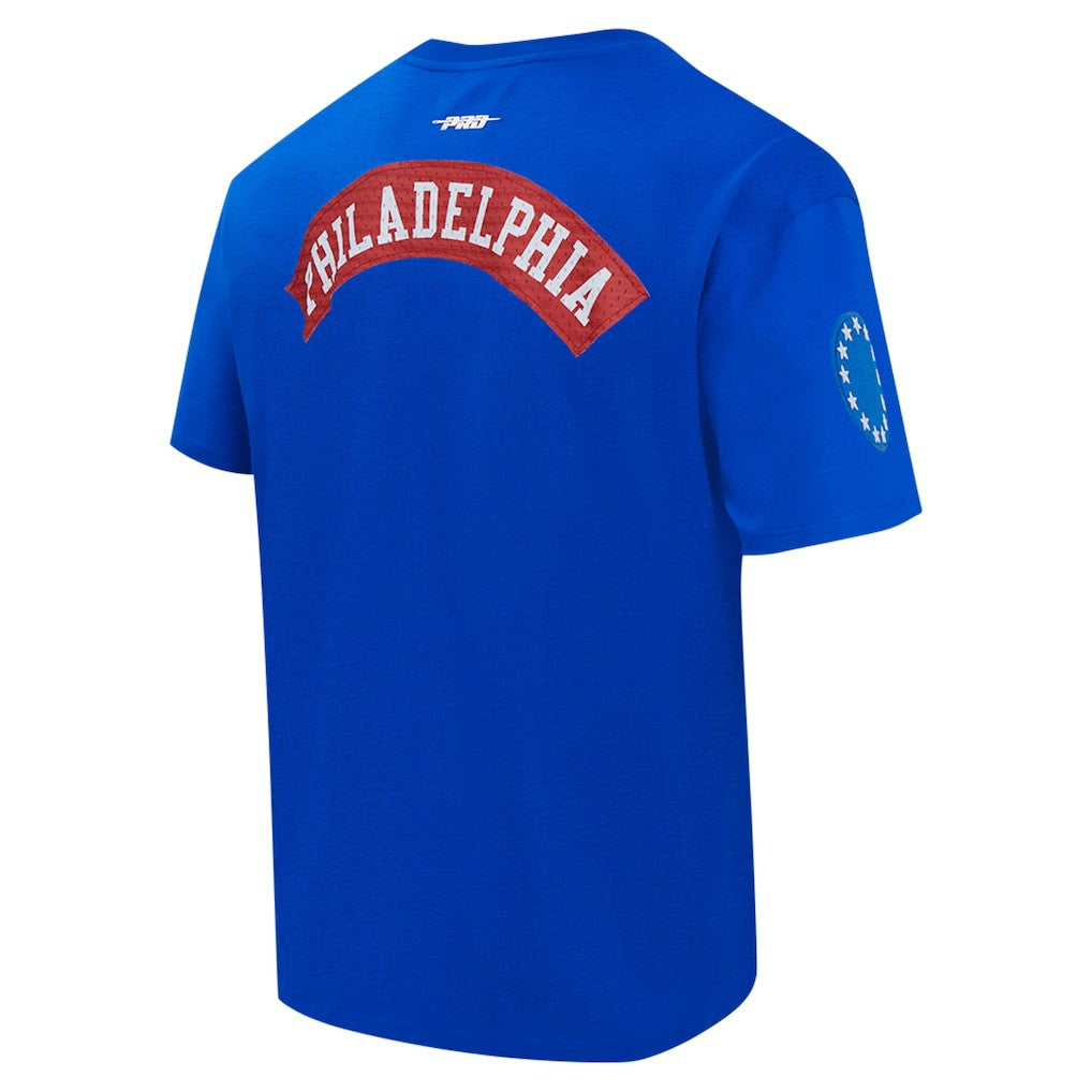 NBA - Philadelphia 76ers Pro Standard Made To Play Drop Shoulder T-Shirt - Royal