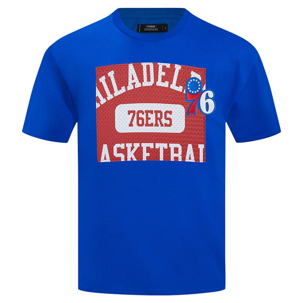 NBA - Philadelphia 76ers Pro Standard Made To Play Drop Shoulder T-Shirt - Royal