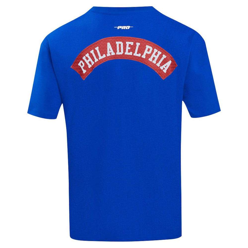 NBA - Philadelphia 76ers Pro Standard Made To Play Drop Shoulder T-Shirt - Royal