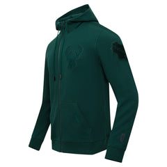 NBA - Milwaukee Bucks Pro Standard Triple Tonal DK Full-Zip Hoodie Jacket - Hunter Green