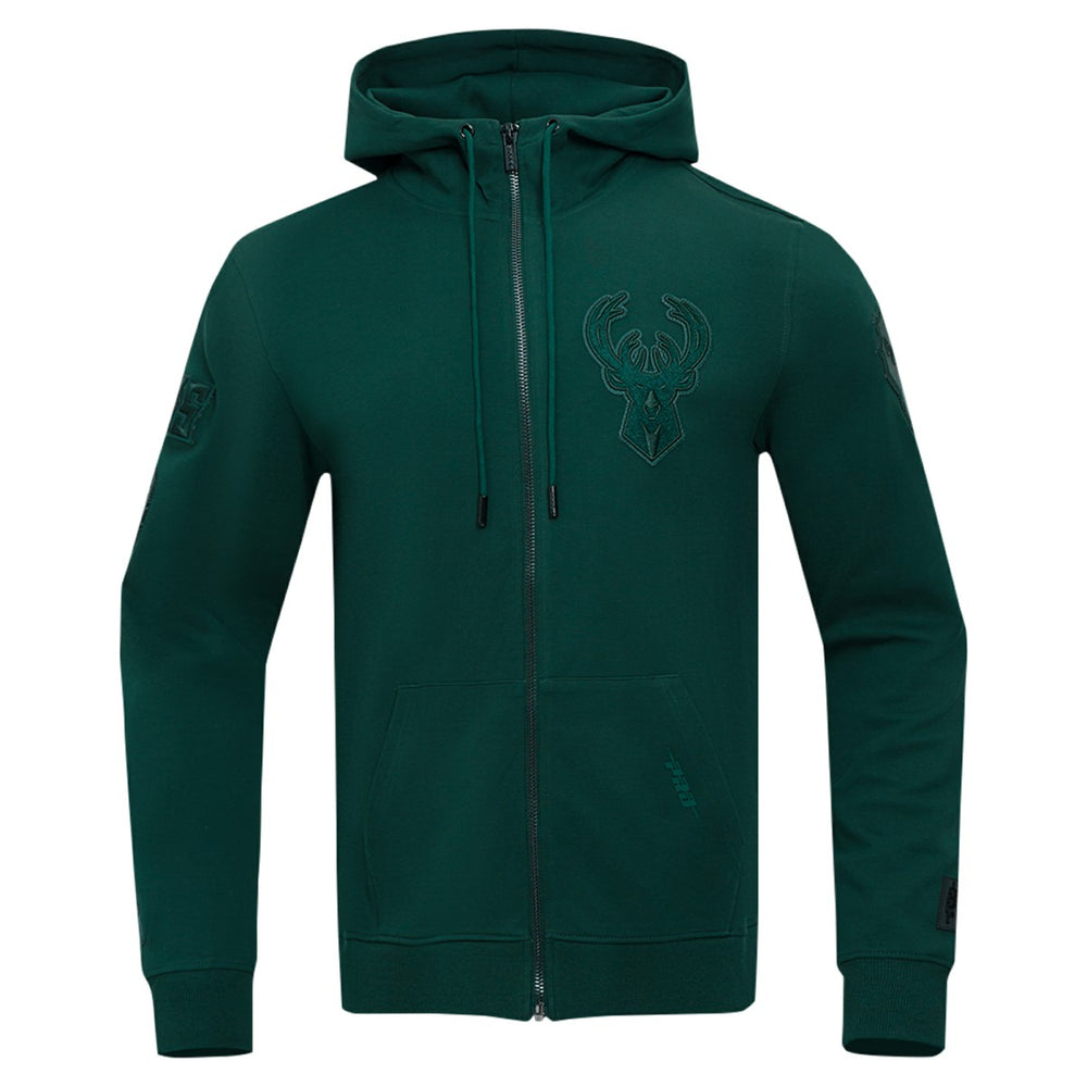 NBA - Milwaukee Bucks Pro Standard Triple Tonal DK Full-Zip Hoodie Jacket - Hunter Green
