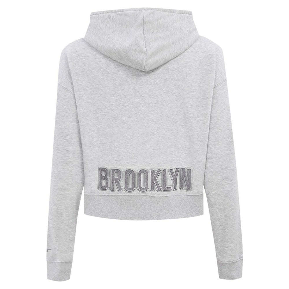 NBA - Brooklyn Nets Pro Standard Women's Triple Tonal Full-Zip Hoodie - Heather Gray