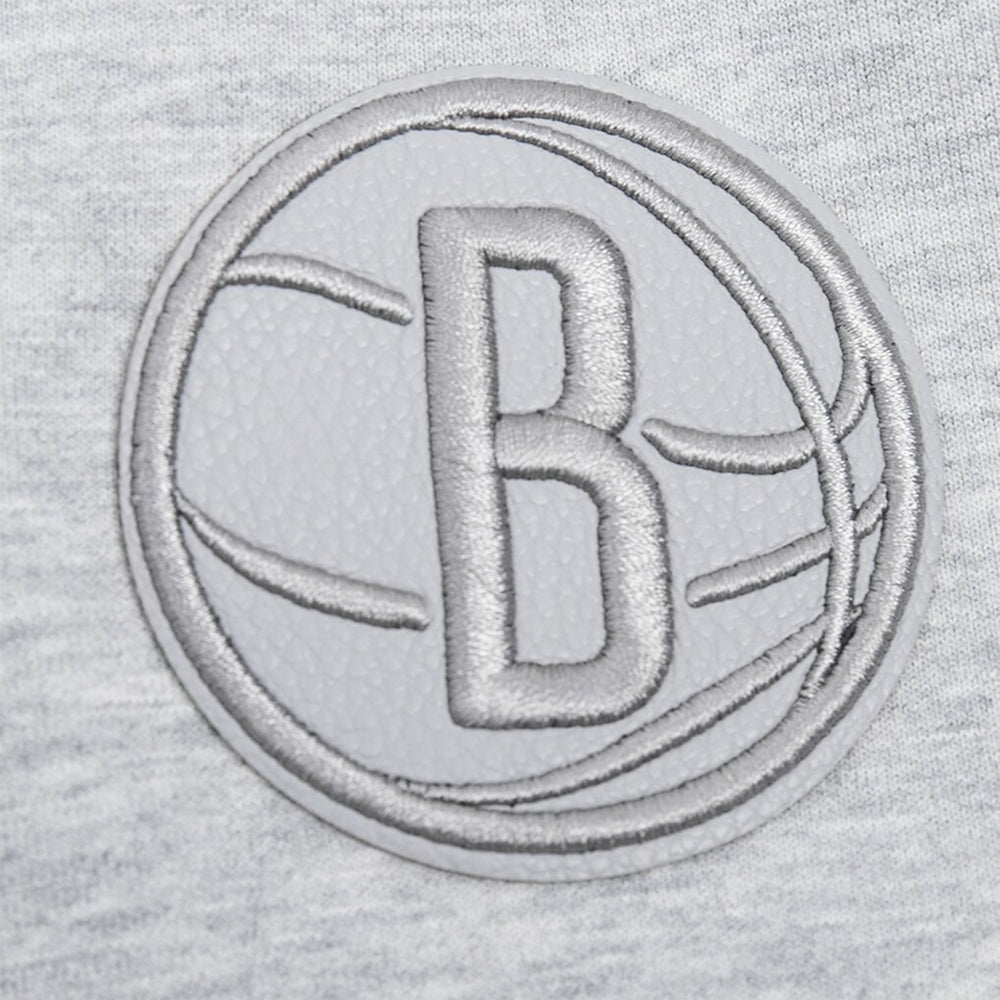 NBA - Brooklyn Nets Pro Standard Women's Triple Tonal Full-Zip Hoodie - Heather Gray