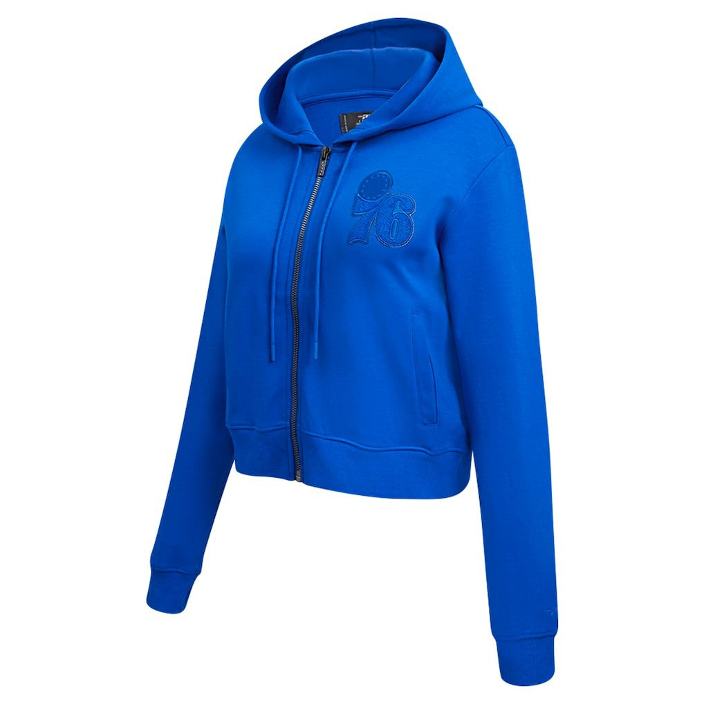 NBA - Philadelphia 76ers Pro Standard Women's Triple Tonal Full-Zip Hoodie - Royal