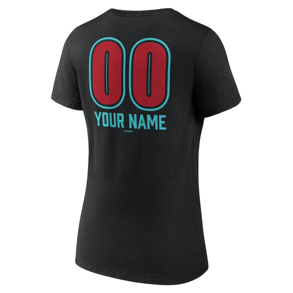 Arizona Diamondbacks Women's Personalized Name & Number Fastball V-Neck T-Shirt discount