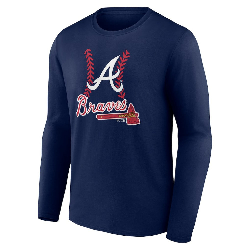 Atlanta Braves Personalized Name & Number Fastball Long Sleeve T-Shirt Sale