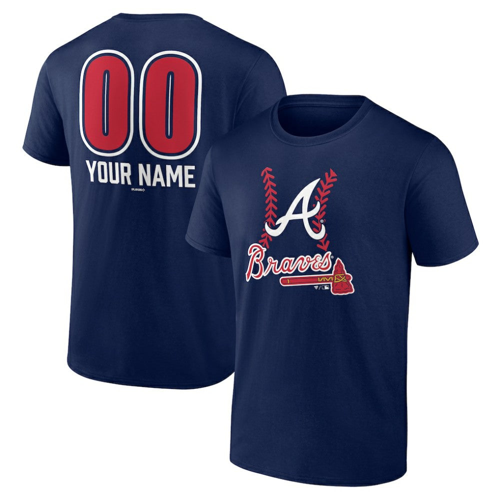 Atlanta Braves Personalized Name & Number Fastball T-Shirt for sale