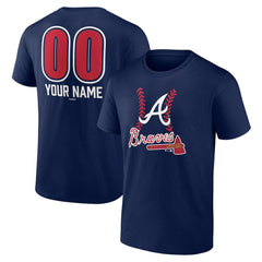 Atlanta Braves Personalized Name & Number Fastball T-Shirt for sale