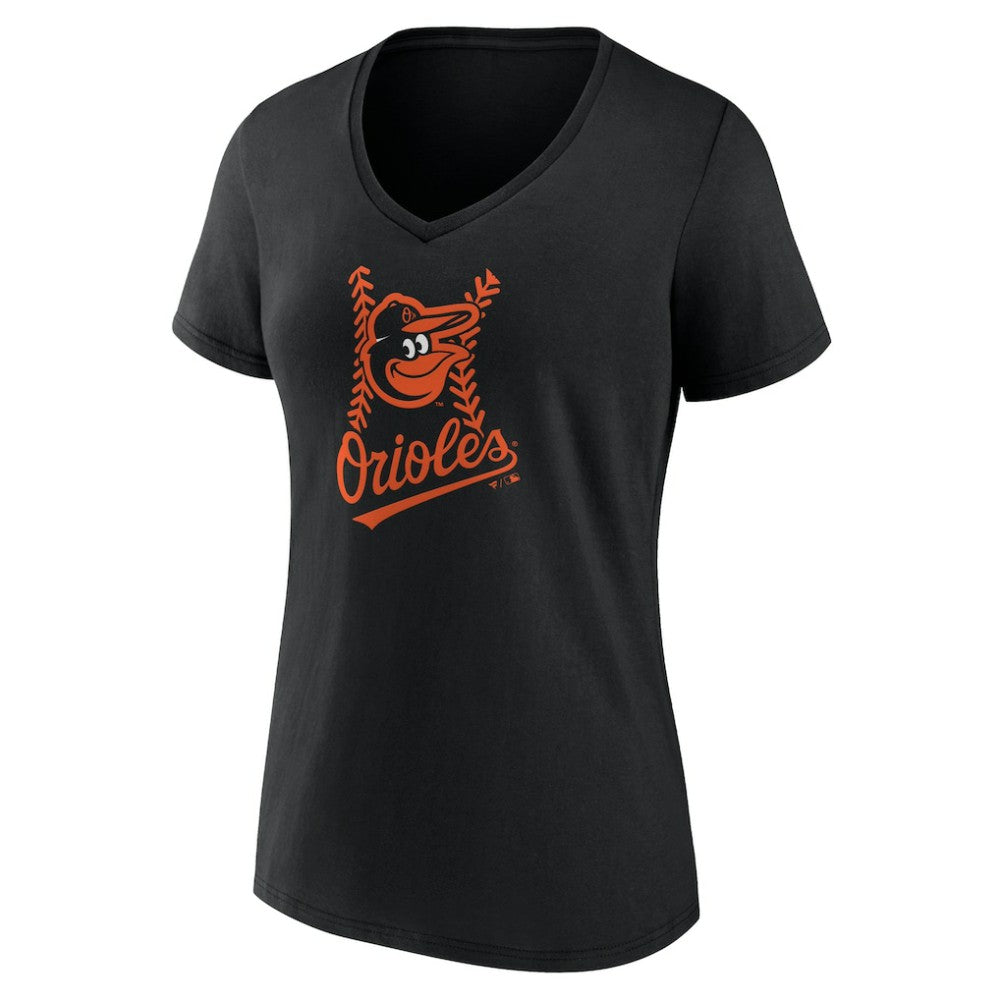 Baltimore Orioles Women's Personalized Name & Number Fastball V-Neck T-Shirt for sale