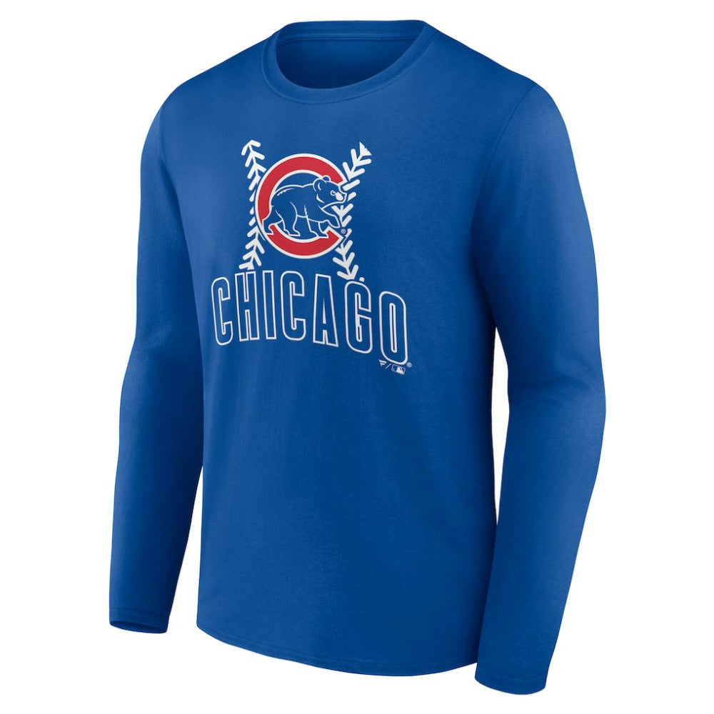 Chicago Cubs Personalized Name & Number Fastball Long Sleeve T-Shirt On Sale