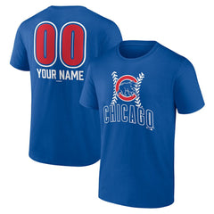 Chicago Cubs Personalized Name & Number Fastball T-Shirt discount