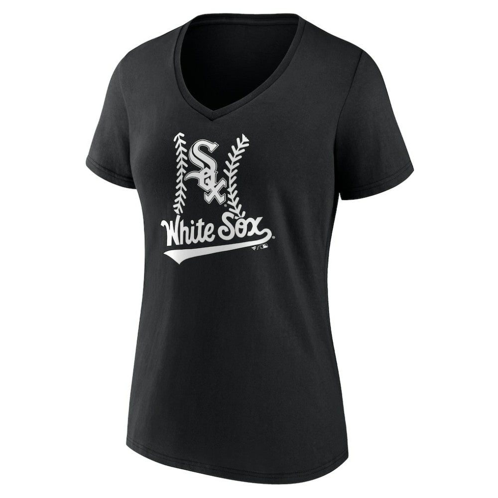Chicago White Sox Women's Personalized Name & Number Fastball V-Neck T-Shirt for sale