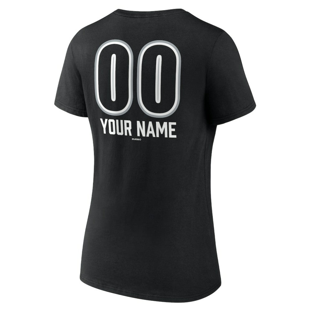 Chicago White Sox Women's Personalized Name & Number Fastball V-Neck T-Shirt for sale