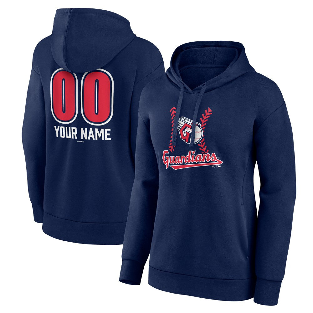 Cleveland Guardians Women's Personalized Name & Number Fastball Pullover Hoodie Sale