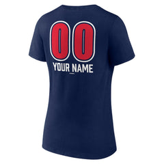 Cleveland Guardians Women's Personalized Name & Number Fastball V-Neck T-Shirt On Sale