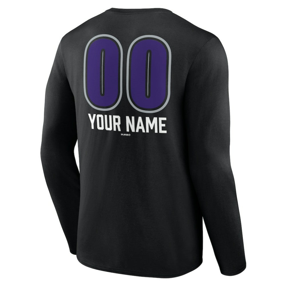 Colorado Rockies Personalized Name & Number Fastball Long Sleeve T-Shirt Online