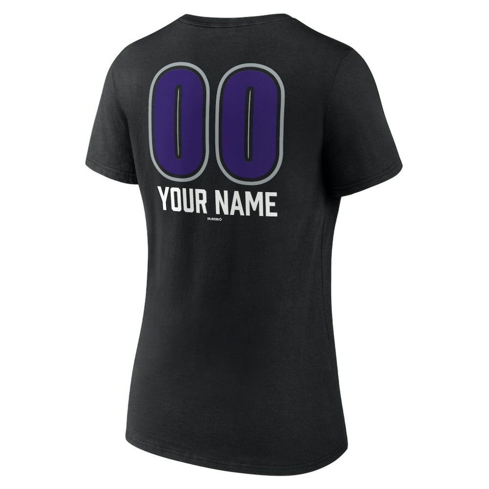 Colorado Rockies Women's Personalized Name & Number Fastball V-Neck T-Shirt for sale