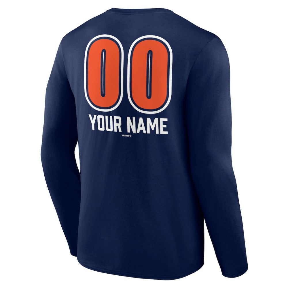 Detroit Tigers Personalized Name & Number Fastball Long Sleeve T-Shirt Near Me