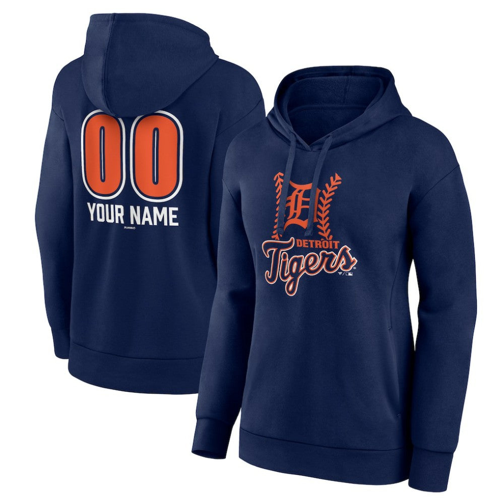 Detroit Tigers Women's Personalized Name & Number Fastball Pullover Hoodie Online