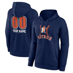 Houston Astros Women's Personalized Name & Number Fastball Pullover Hoodie On Sale