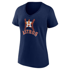 Houston Astros Women's Personalized Name & Number Fastball V-Neck T-Shirt for sale