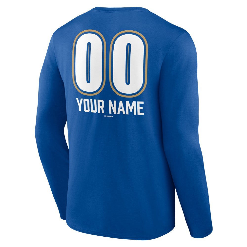 Kansas City Royals Personalized Name & Number Fastball Long Sleeve T-Shirt Online