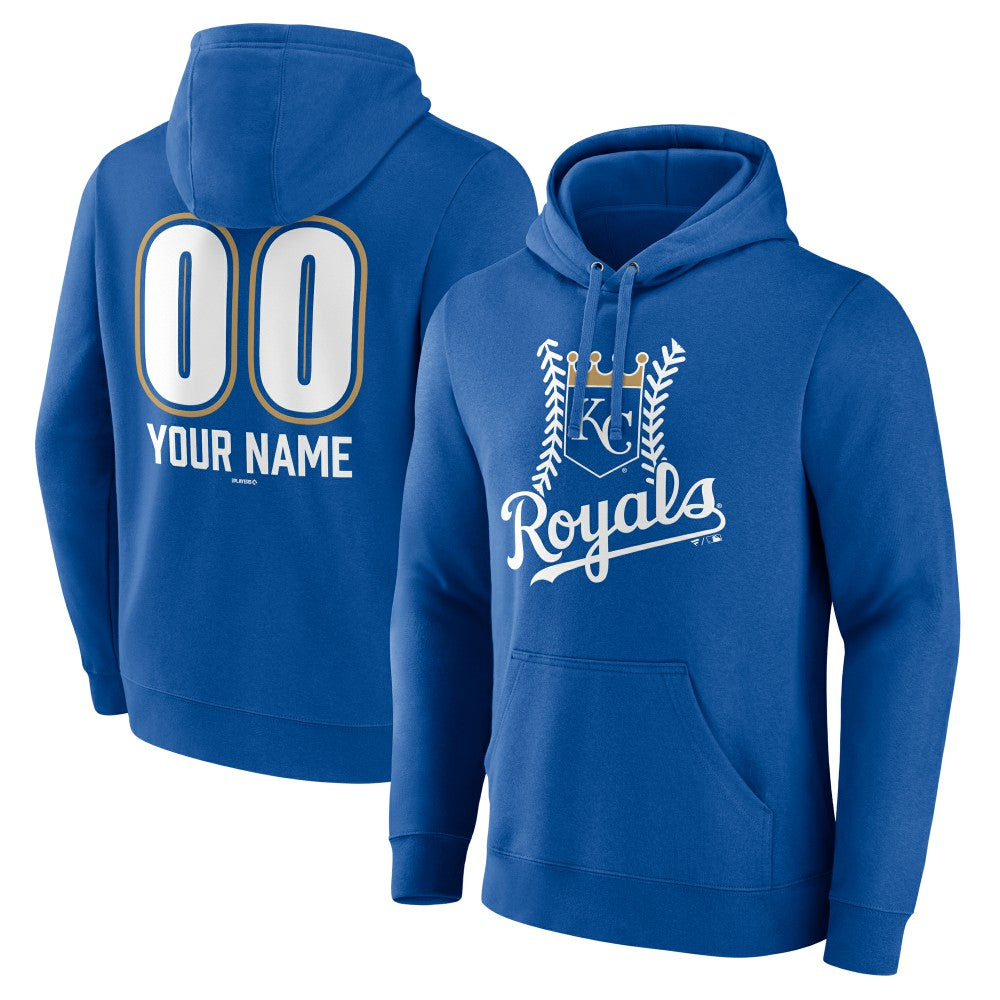 Kansas City Royals Personalized Name & Number Fastball Pullover Hoodie Online