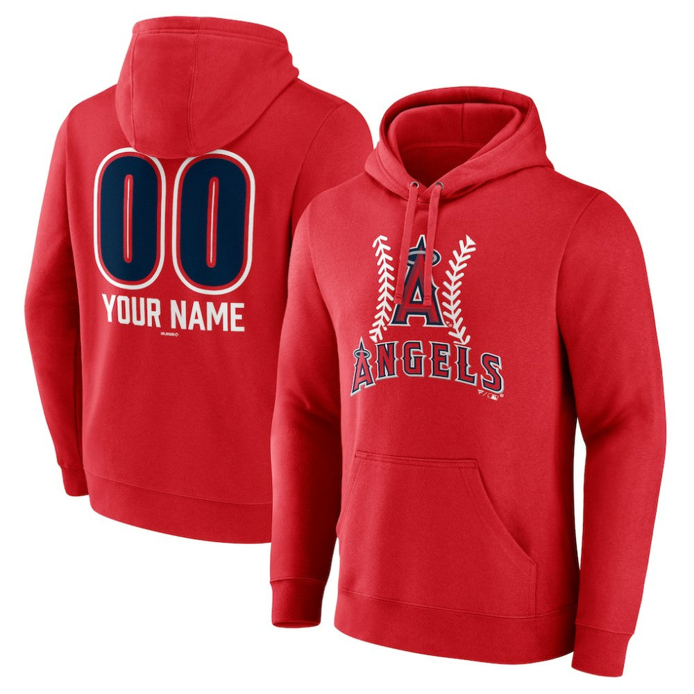 Los Angeles Angels Personalized Name & Number Fastball Pullover Hoodie Online