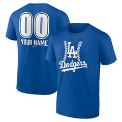 Los Angeles Dodgers Personalized Name & Number Fastball T-Shirt for sale