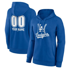 Los Angeles Dodgers Women's Personalized Name & Number Fastball Pullover Hoodie discount