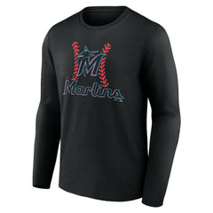 Miami Marlins Personalized Name & Number Fastball Long Sleeve T-Shirt On Sale
