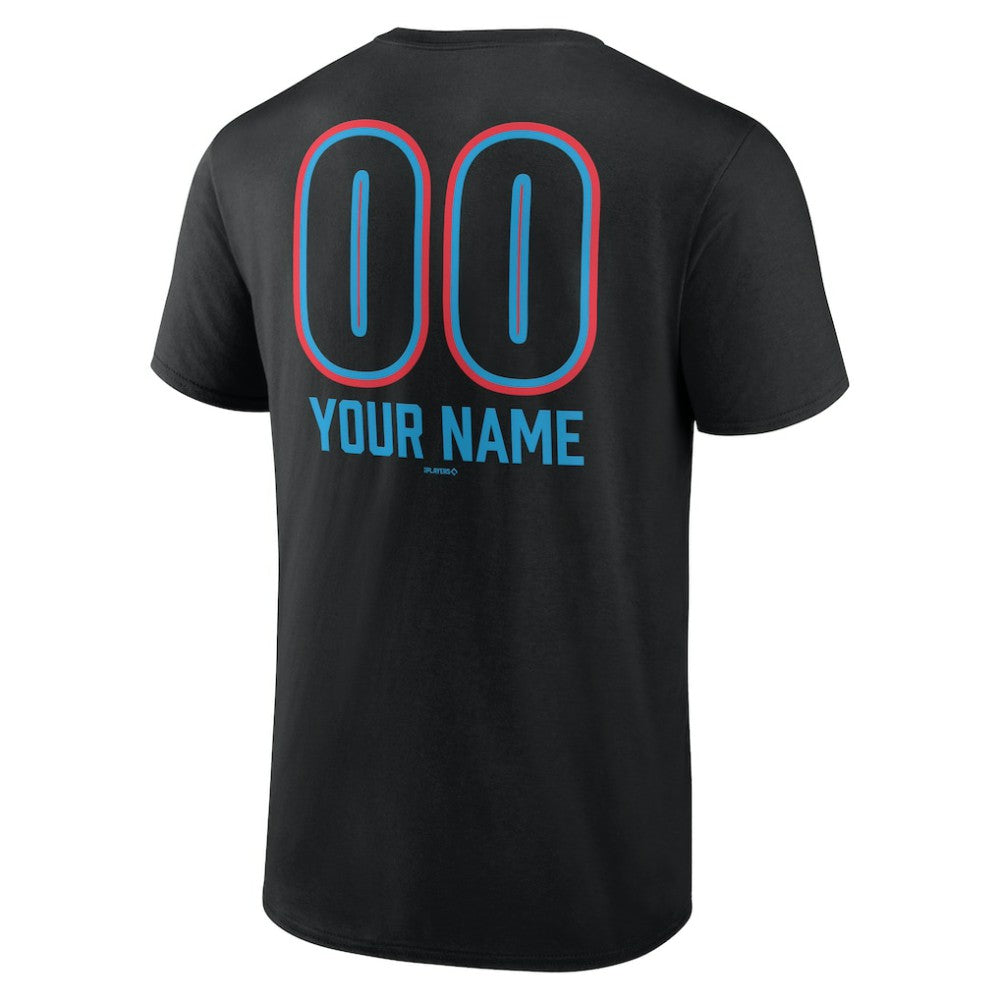 Miami Marlins Personalized Name & Number Fastball T-Shirt On Sale