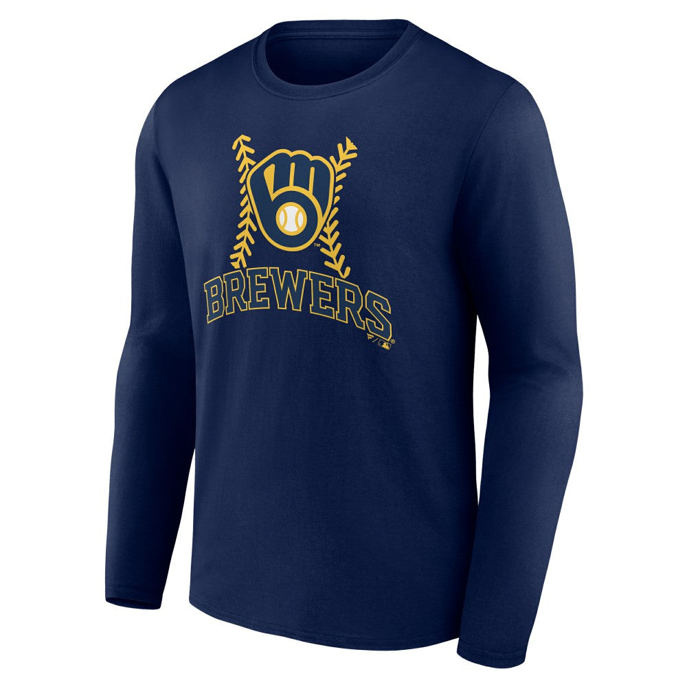 Milwaukee Brewers Personalized Name & Number Fastball Long Sleeve T-Shirt Online