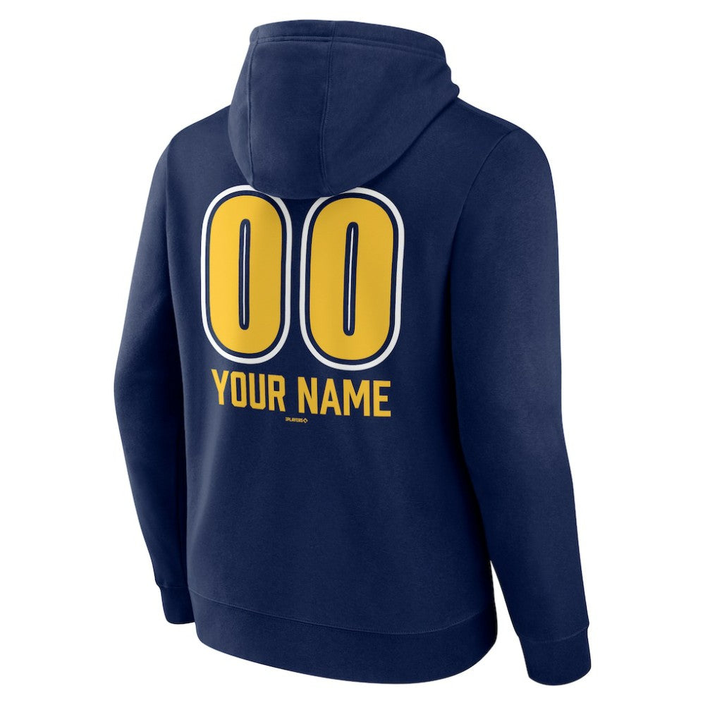 Milwaukee Brewers Personalized Name & Number Fastball Pullover Hoodie Near Me