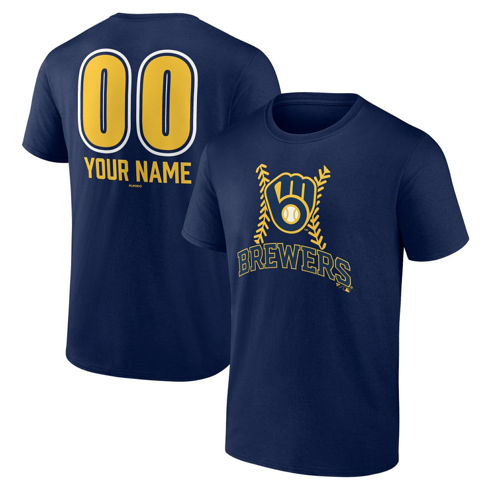 Milwaukee Brewers Personalized Name & Number Fastball T-Shirt Near Me