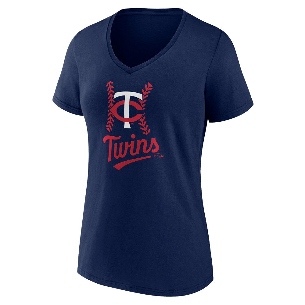 Minnesota Twins Women's Personalized Name & Number Fastball V-Neck T-Shirt discount