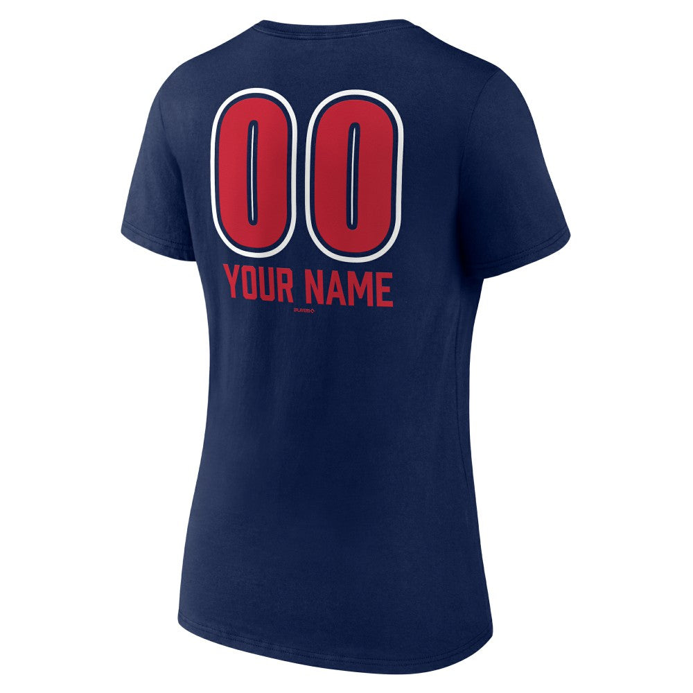 Minnesota Twins Women's Personalized Name & Number Fastball V-Neck T-Shirt discount