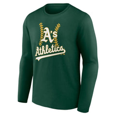 Athletics Personalized Name & Number Fastball Long Sleeve T-Shirt Clearance
